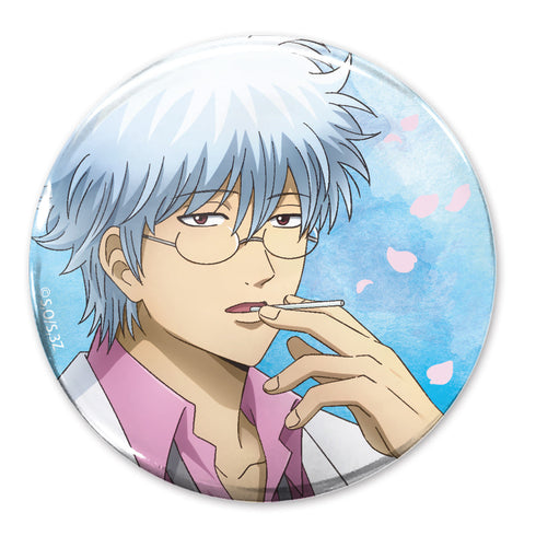 『3年Z組銀八先生』描き下ろし 坂田銀八 65mm缶バッジ ホームルーム始めんぞーVer.