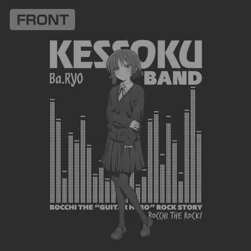 『ぼっち・ざ・ろっく!』山田リョウ 袖リブロングスリーブTシャツ ブラック XL