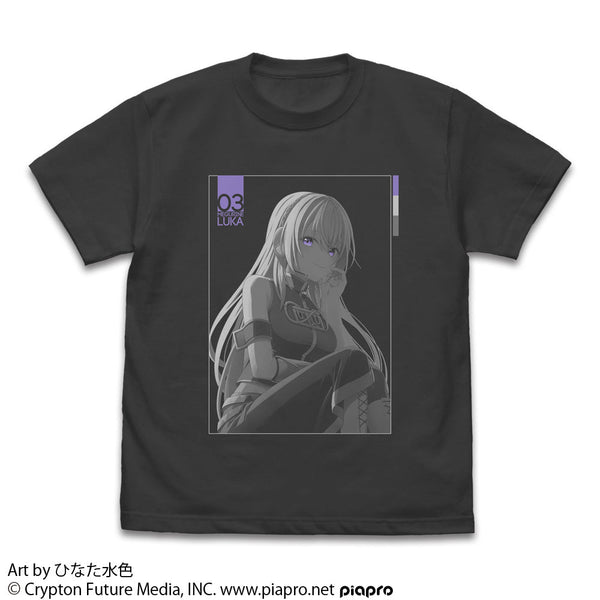 『巡音ルカ』Tシャツ ひなた水色Ver. スミ S