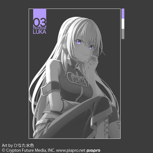 『巡音ルカ』Tシャツ ひなた水色Ver. スミ L