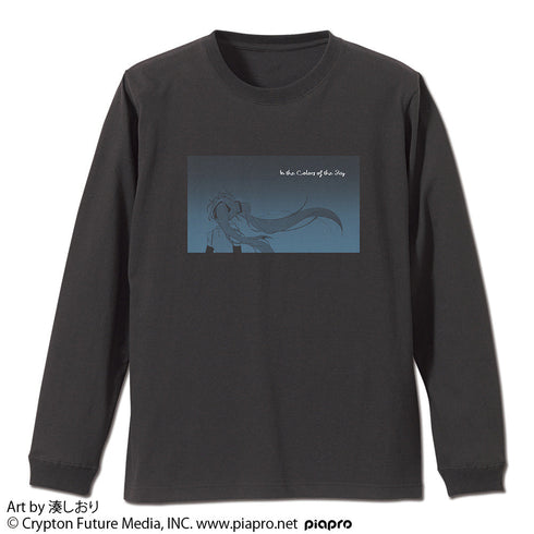 『初音ミク』袖リブロングスリーブTシャツ 湊しおりVer. スミ S