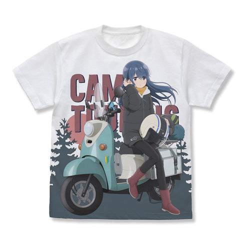 『ゆるキャン△ SEASON3』描き下ろし 志摩リン フルグラフィックTシャツ バイクでひといきVer. ホワイト M