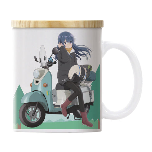 『ゆるキャン△ SEASON3』描き下ろし 志摩リン フタ付きフルカラーマグカップ バイクでひといきVer.