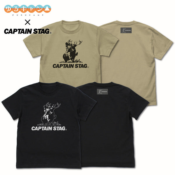 『ゆるキャン△×キャプテンスタッグ』Tシャツ サンドカーキ M