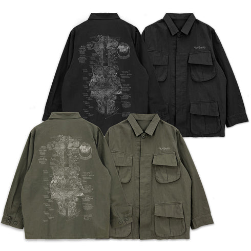 『メイドインアビス 烈日の黄金郷』アビス地図 ファティーグジャケット Ver.2.0 ブラック M