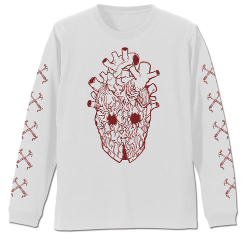 『ドロヘドロ』心 マスク 袖リブロングスリーブTシャツ ホワイト XL