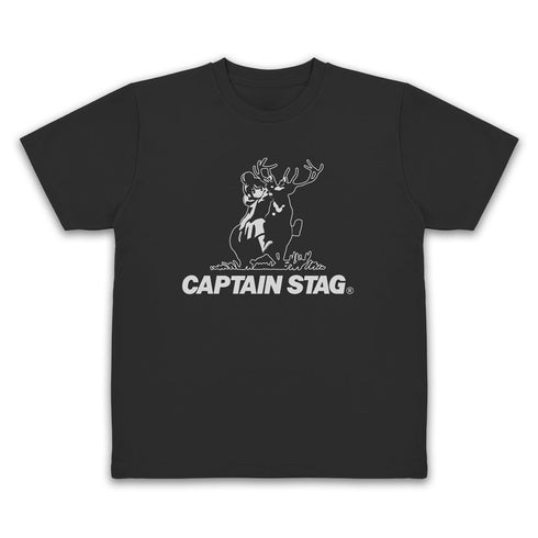 『ゆるキャン△×キャプテンスタッグ』ドライTシャツ ブラック XL
