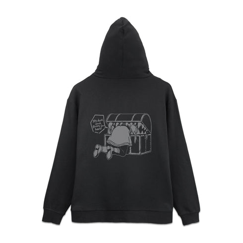 『葬送のフリーレン』ミミックに食べられるフリーレン ジップパーカー ブラック XXL