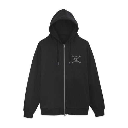 『ワンピース ONE PIECE』麦わらの一味 ジップパーカー ミックスグレー M