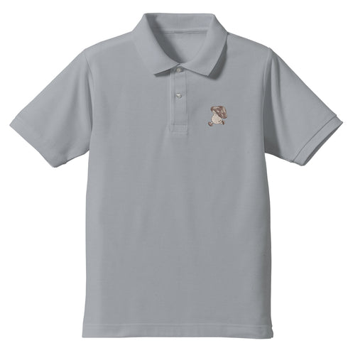 『ダンジョン飯』歩き茸 ワンポイント刺繍ポロシャツ ブラック S