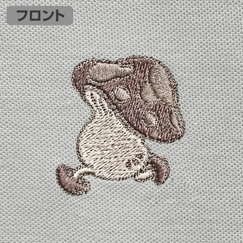 『ダンジョン飯』歩き茸 ワンポイント刺繍ポロシャツ ブラック XL