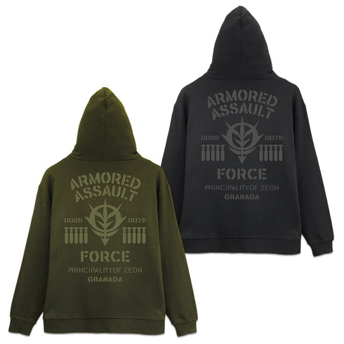 『機動戦士ガンダム』ジオン公国 突撃機動軍 ジップパーカー モス XXL