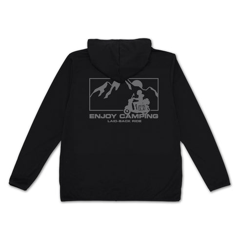 《悠哉露营△ 第三季》Silhouette Bikes 志摩凛 轻薄速干连帽衫 黑色 XL