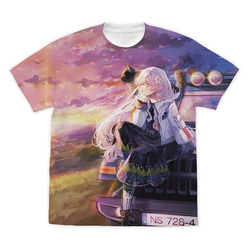 『HYKE:NorthernLight(s)』ハイク フルグラフィックTシャツ ホワイト M