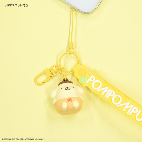 『サンリオキャラクターズ』3Dマスコット付きハンドストラップ ポムポムプリン