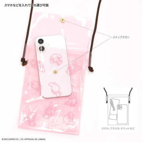 《三丽鸥角色》IIIIpocket Clear 智能手机收纳包 美乐蒂