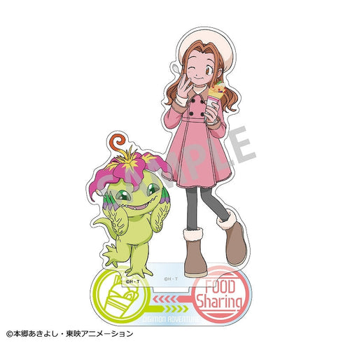 『デジモンアドベンチャー』アクリルスタンド_ 太刀川ミミ&パルモン_ 食べ物わけっこ