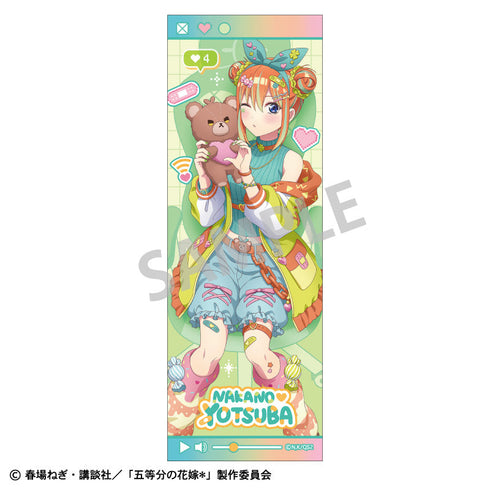 『五等分の花嫁*』ロングスクエア缶バッジ_中野四葉/配信者なりきり