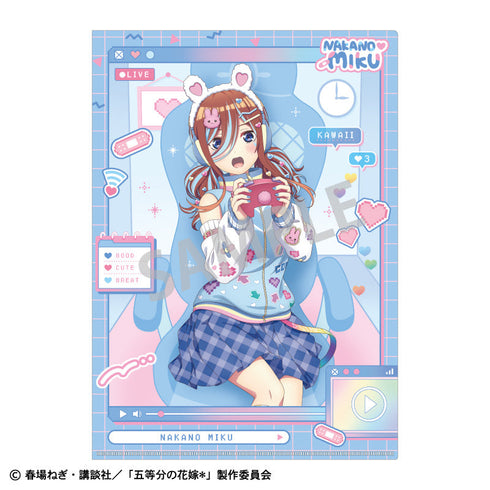 『五等分の花嫁*』A4シングルクリアファイル_中野三玖/配信者なりきり