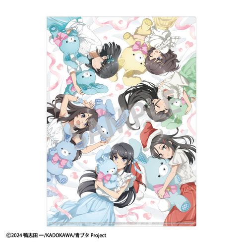 『青春ブタ野郎はサンタクロースの夢を見ない』A4シングルクリアファイル_集合_うさぬいだっこ