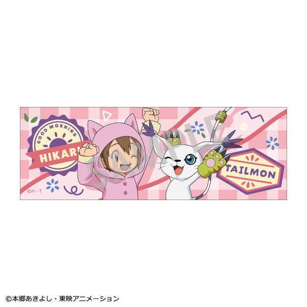 『デジモンアドベンチャー』ロングスクエア缶バッジ_ 八神ヒカリ&テイルモン/寝起き