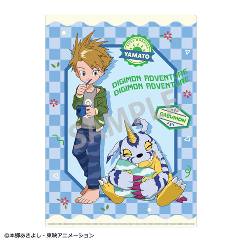 『デジモンアドベンチャー』A4シングルクリアファイル_石田ヤマト&ガブモン 高石タケル&パタモン/ 寝起き