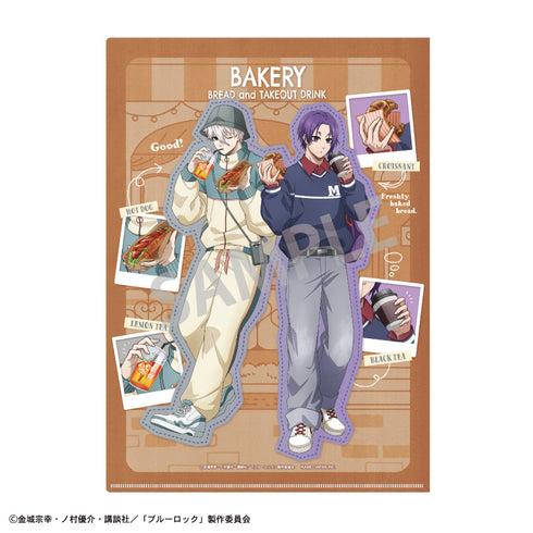 『ブルーロック』A4シングルクリアファイル 凪 誠士郎&御影 玲王/焼きたてパンとテイクアウトドリンク