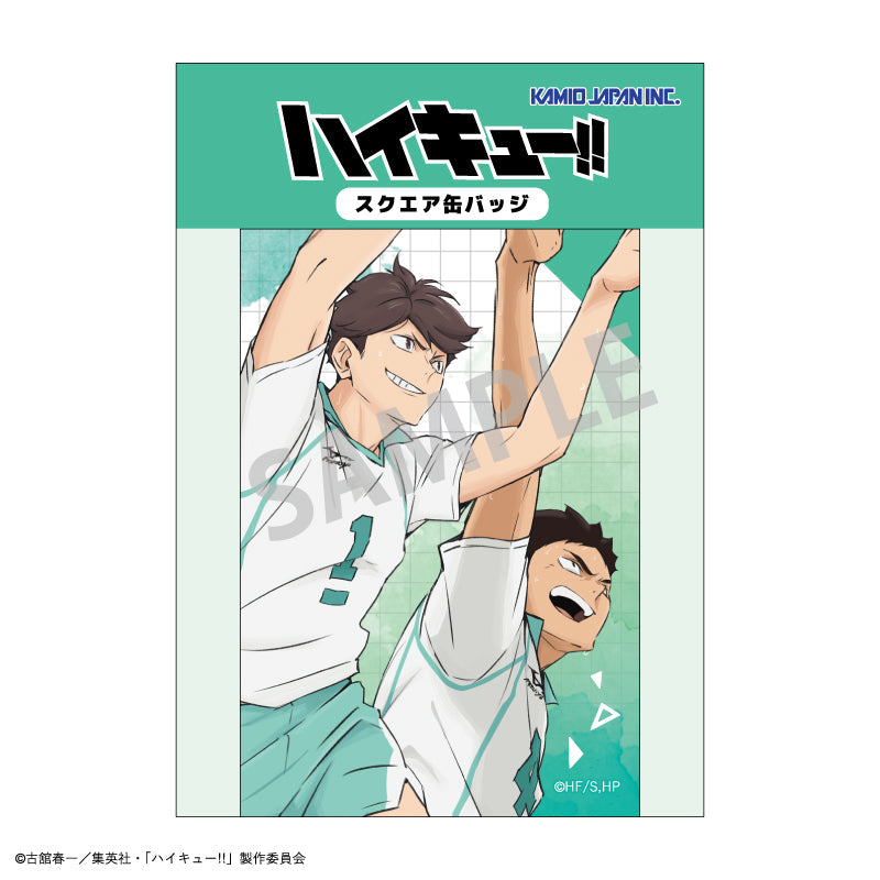 ハイキュー　スクエア缶バッジ　 及川徹 ハイキュー!! 及川 徹 スクエア缶バッジ（横断幕イラスト第1弾