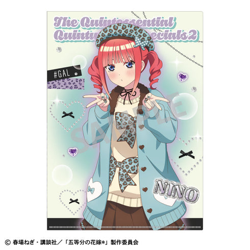 『五等分の花嫁*』A4シングルクリアファイル 中野二乃/チョコミントGAL