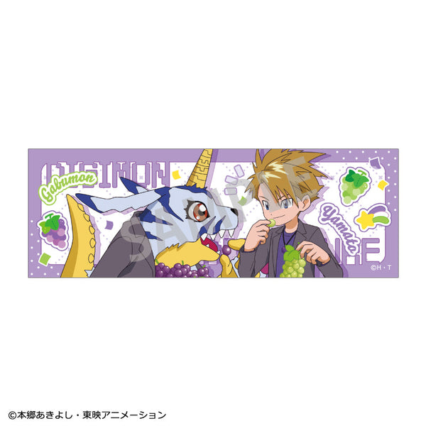 『デジモンアドベンチャー』ロングスクエア缶バッジ 石田ヤマト&ガブモン/フルーツパーティー