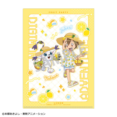 『デジモンアドベンチャー』A4シングルクリアファイル 八神太一&アグモン 八神ヒカリ&テイルモン/ フルーツパーティー