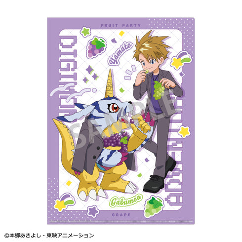 『デジモンアドベンチャー』A4シングルクリアファイル 石田ヤマト&ガブモン 高石タケル&パタモン/ フルーツパーティー