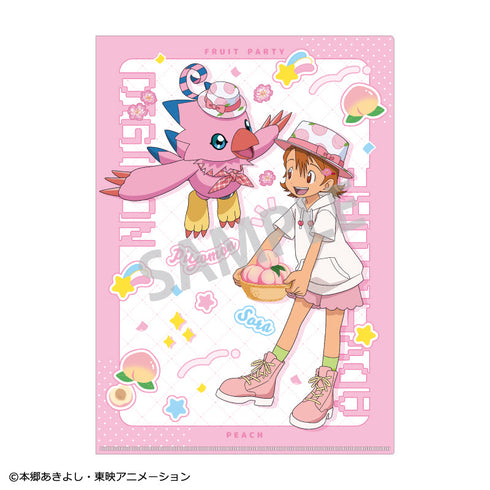 『デジモンアドベンチャー』A4シングルクリアファイル 武之内空&ピヨモン 太刀川ミミ&パルモン/ フルーツパーティー