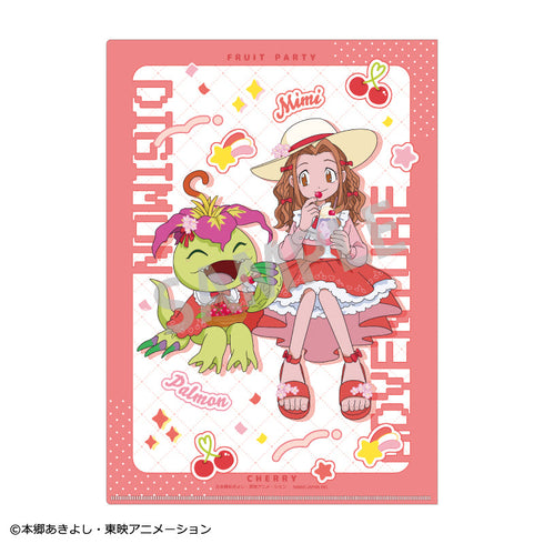 『デジモンアドベンチャー』A4シングルクリアファイル 武之内空&ピヨモン 太刀川ミミ&パルモン/ フルーツパーティー