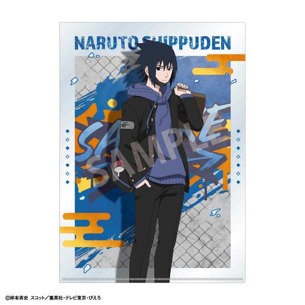 『NARUTO-ナルト- 疾風伝』A4シングルクリアファイル うちはサスケ/学園
