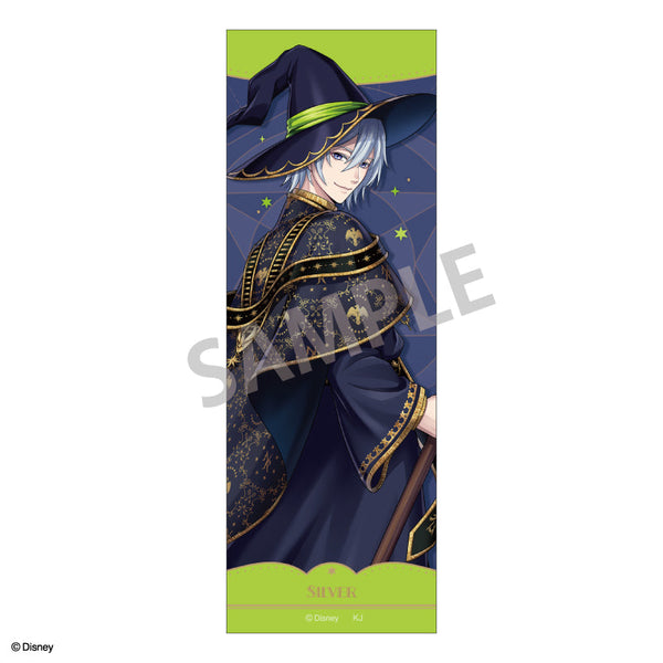 『ディズニー ツイステッドワンダーランド』ロングスクエア缶バッジ シルバー/ブルームバースデーver.