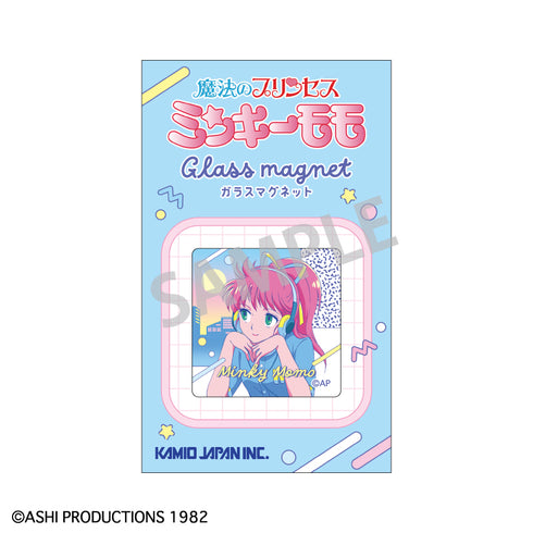 『魔法の天使クリィミーマミ×魔法のプリンセスミンキーモモ』ガラスマグネット ミンキーモモ(変身後)B/レトロテイスト