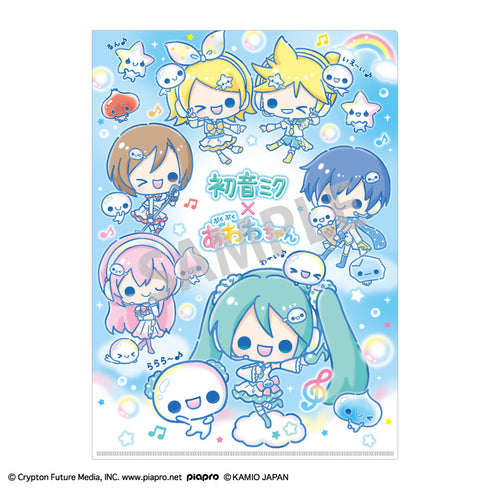 『初音ミク×ぷくぷくあわわちゃん』A4シングルクリアファイル