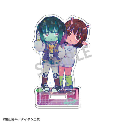 『銀河特急 ミルキー☆サブウェイ』ホログラムミニアクリルスタンド チハル&マキナ/描き起こし第2弾