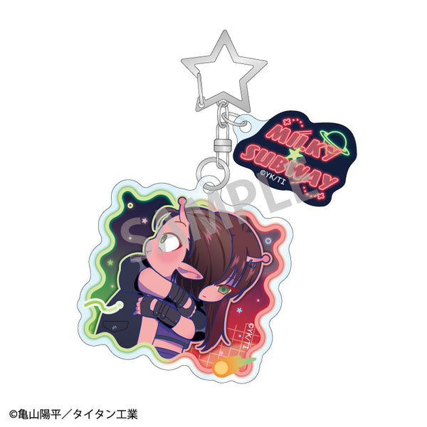 『銀河特急 ミルキー☆サブウェイ』ダブルパーツアクリルキーホルダー アカネ&カナタ/描き起こし第2弾