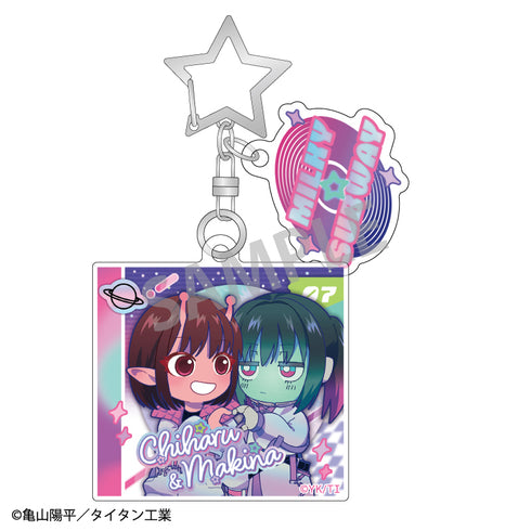 『銀河特急 ミルキー☆サブウェイ』ダブルパーツアクリルキーホルダー チハル&マキナ/描き起こし第3弾 COSMOS☆IDOL