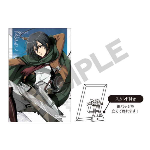 『進撃の巨人』アート缶バッジ ミカサ アクション【202606再販】