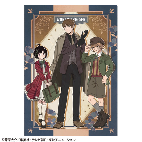 《World Trigger》单张透明文件夹 藏青色 英伦风 第2弹