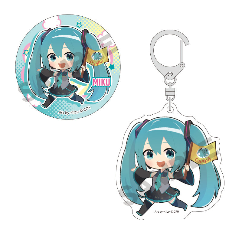 初音ミク』缶バッジ&アクリルキーホルダーセット エンジョイ大阪2024 – Anime Store JP