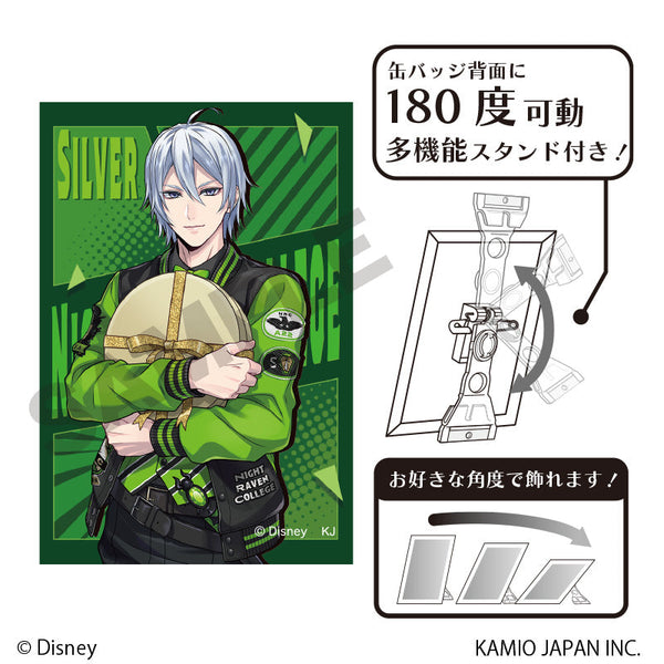 『ディズニー ツイステッドワンダーランド』アート缶バッジ シルバー ユニオンバースデー