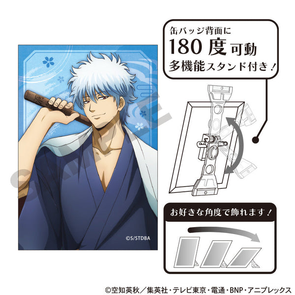 『銀魂』アート缶バッジ 坂田銀時 春の錦