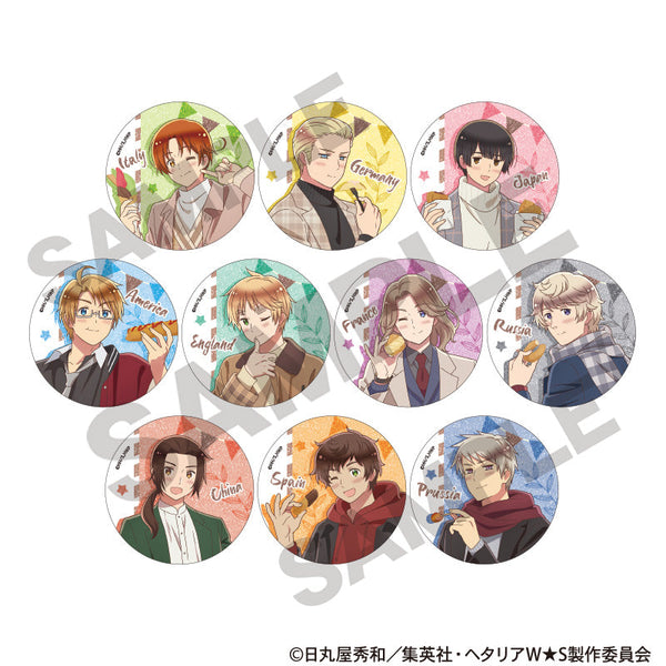 『ヘタリア World★Stars』トレーディンググリッター缶バッジ 食べ歩きグルメ【BOX】【202602再販】