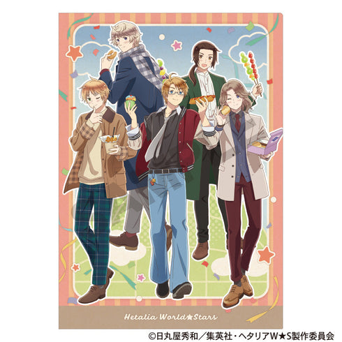 『ヘタリア World★Stars』シングルクリアファイル ピンク 食べ歩きグルメ
