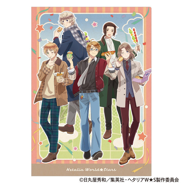 『ヘタリア World★Stars』シングルクリアファイル ピンク 食べ歩きグルメ