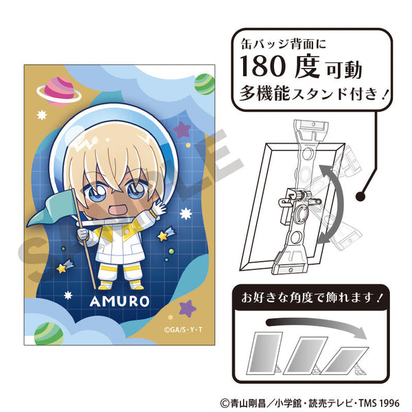 『名探偵コナン』アート缶バッジ 安室透 ぷちコスモ